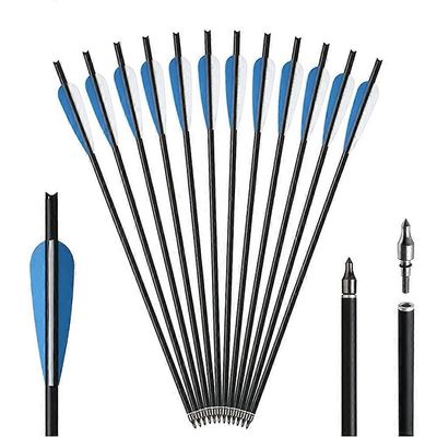 Varsijousipultit Varsijousen nuolet 16 20 22 tuuman hiilimetsästysjousiammuntanuolet 4 tuuman siivillä ja vaihdetuilla nuolenkärjillä (12 kpl pakkaus)