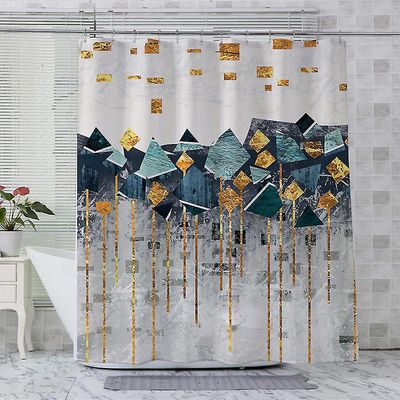 Moderne enkel stil badeværelse bruseforhæng Foringer Vandtæt med kroge YLRY1 150x180cm