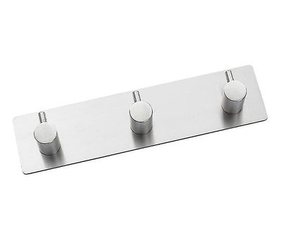 Coosilo Robe Hook væg håndklæde badeværelse rustfrit stål Coat Rustproof Bøjle sølv 3 Hooks