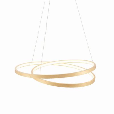Endon Collection Lighting Scribble LED 1 Lys vedhæng bladguld, matteret akryl