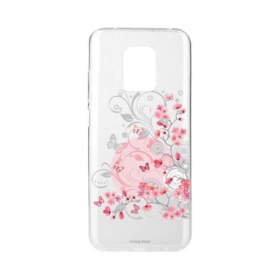 Crazy Kase Skrog til Xiaomi Redmi Note 9 Pro Blød blomst og sommerfugl