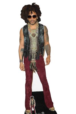 Celebrity Cutouts Lenny Kravitz Punaiset farkut Lifesize Pahvi cutout / Standee / Stand up