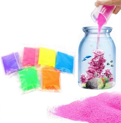 6 kpl pakkaus Magic Sand - Innovations Magic Sand Space Sand Hydrofobinen hiekkasetti hiekka värit hiekkaa lapsille ja aikuisille, 6 väriä