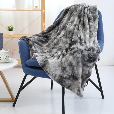 Furman Chic Shaggy Soft Plys Plaid Lys grå 130X160cm