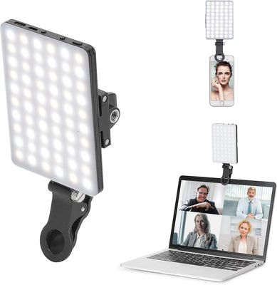 60 LED High Power oppladbart klipp fyll videokonferanse lys justert 3 lysmoduser for telefon laptop
