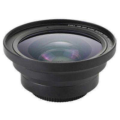 Ammattimainen 37 mm:n makro+72 mm:n laajakulmaobjektiivi 0,39X Full HD 4K-videokameralle musta