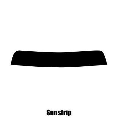 Window-Tint Sun Strip for Suzuki Alto 5-dørs Hatchback - 2002 til 2006 pre-cut sunstrip 5% limo sort