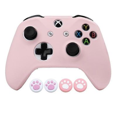 Vaaleanpunainen pehmeä silikonisuojakotelo Xbox One S -ohjaimelle Iho Peliohjainkotelo Kansipelit Lisävarusteet Xones-joystick-koteloille - kotelot...