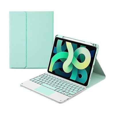 Jying Trådløst tastaturtaske med pegefelt blyantholder til ipad-tastatur med RGB Grønt lys Air 1 2 pro 9.7