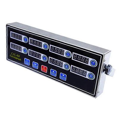 Kaupallinen 8-kanavainen digitaalinen keittiöajastin, ruostumattomasta teräksestä valmistettu laskuajastin hälytyksellä, kello R Black