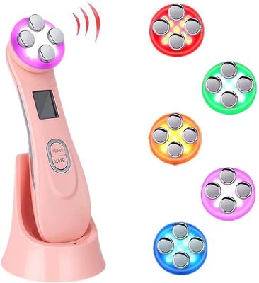 Mikasa 5 I 1 Led Light Therapy Beauty Device Facial Massager For Hudpleje Acne Stramning Anti-aging (pink)