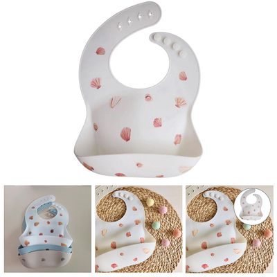 Silikone Baby Bibs Bpa Gratis Vandtæt Blød Holdbar Justerbar Silikone Hagesmække Til