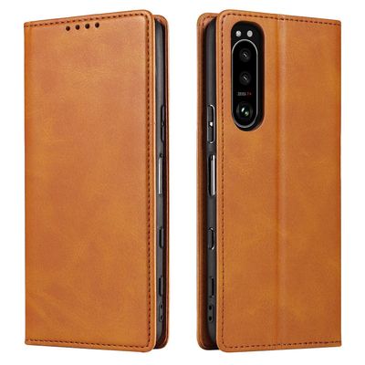 Puhelinkotelo Sony Xperia 5 II: lle, Business Style Flip Wallet Stand iskunkestävä matkapuhelinkotelo