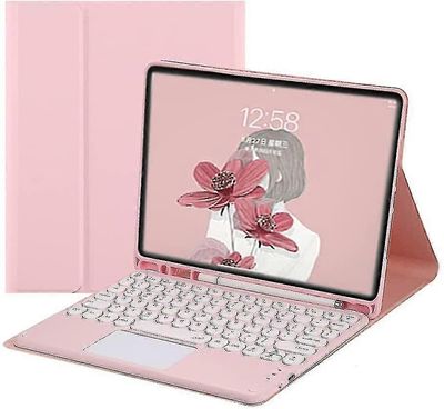Ipad 6 Ipad 5 Air 2 Pro 9,7 tuuman näppäimistökotelo kosketuslevyllä Söpö pyöreä näppäinvärinäppäimistö Ipad 6. 5. sukupolven irrotettava Bluetooth...