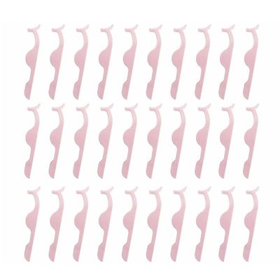 Liltop Falsk øjenvipper pincet klip makeup kosmetisk applikator Værktøj Lys Pink 30PCS