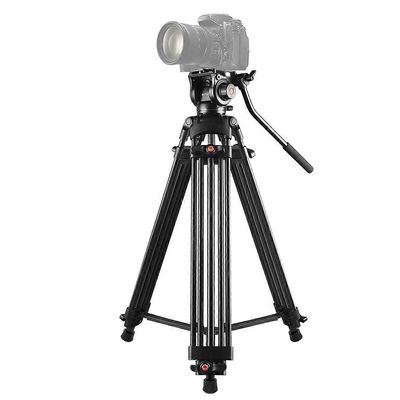 PULUZ Professional Heavy Duty Videokamera Alumiiniseos jalusta nesteen vetopäällä DSLR / SLR-kameralle, säädettävä korkeus: 80-160cm(musta)