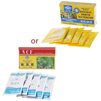 5 pakkaus akvaario vedenkirkastin jauhekala säiliön vedenpuhdistusaineelle poistaa hajun