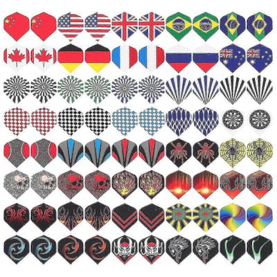 80 kpl Katetut tarvikkeet Dart Lennot Varret Tikan hännät Vaihdot Muoviset tikkalennot Professional Dart Flights-FCY