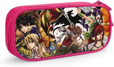 Kerota FAIRY TAIL Anime Penaali 3D mukautettu tulostus Suuri kapasiteetti kaksinkertainen vetoketju lyijykynäpussi toimistokoulumatkalle - vaaleanp...
