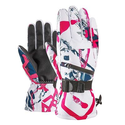 Mænd Kvinder Ski Handsker Ultralight Vandtæt Touch Screen Varme handsker Snowboard handsker Motorcykel Ridning Sne vandtætte handsker Rød hvid S
