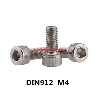 Parafuso Din912 M4 304 Rustfrit stål Hex Socket Head Cap Skruebolte M4*(4/5/6/8/10/12/14/16/18/20/22/25/30/35/40/45/50)