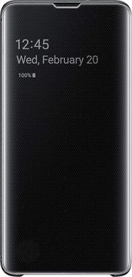Samsung Galaxy S10 suojaava kirkas näkymä folion kansikotelo - musta