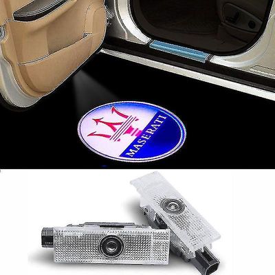 2pcs Velkomstlys For Maserati Ghibli Levante Quattroporte Led Laser Projektor Lys Logo Dørlys Gulvlamper En Stil