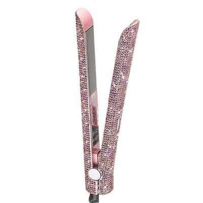 Ammattimainen suoristusrauta ja kiharrin, DORISILK Titanium litteä rauta timanttisuoristin, 2 in 1 suora kiharin tyyli392