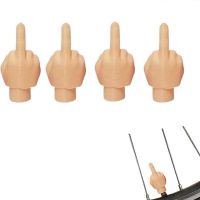 4kpl keskisormen venttiilivarren korkki hauska kepponen renkaankorkki, pölysuoja auton kuorma-auton pyörälle ihonväri