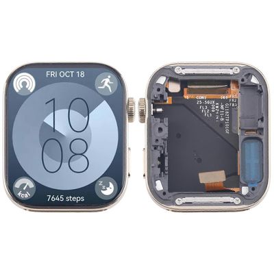 Huawei Watch Fit 3 -yhteensopivalle LCD-näytölle ja digitoijalle Täysi kokoonpano kehyksellä Kultaa