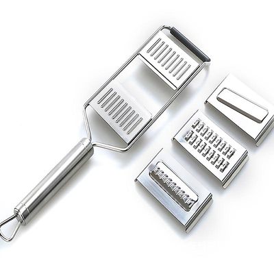 Vegetabilsk Cutter Slicer Køkken Chopper med 3 udskiftelige blade rustfrit stål rivejern