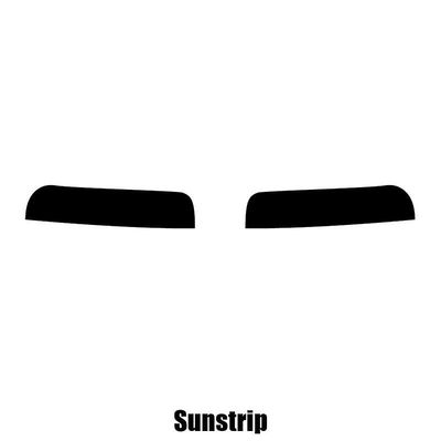 Window-Tint Sun Strip til BMW X4 (G02) - 2018 og nyere forskårne solstrip 5% limo sort Sunstrip
