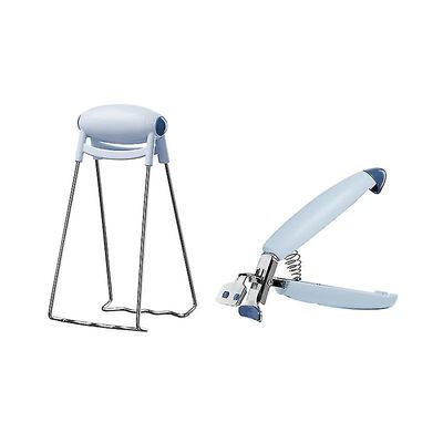 Mikasa Hot Plate Klip rustfrit stål Skål Klip blå