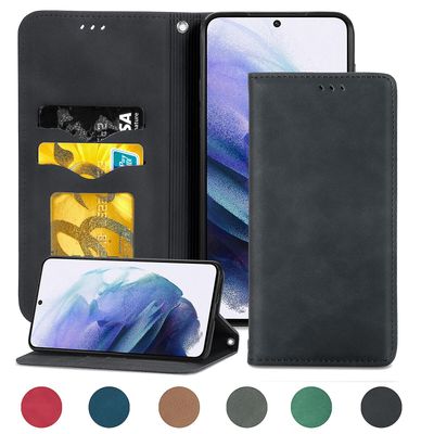 Gangxun Case Til Samsung Galaxy S21 Plus Magnetisk lukning Læder Tegnebog Cover Housse Etui Shockproof - Sort