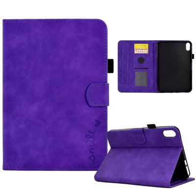 iPad 2025 / 2022 kohokuvioitu Smile Flip Tablet -nahkainen älykotelo