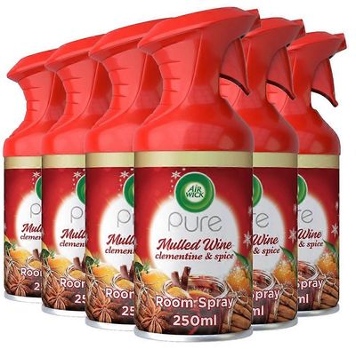 6 x 250ml Air Wick Pure Air Freshner Spray - glögi