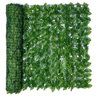 0.5x3 M Wall Plant Fence Leaves Kunstig Faux Ivy Leaf Privacy Fence Screen Dekorpaneler Hekk grønn