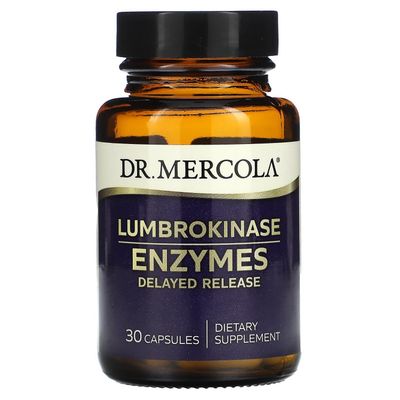 Dr. Mercola, Lumbrokinase enzymer, 30 kapsler