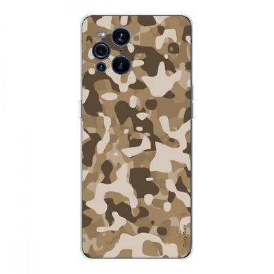 Crazy Kase Shell Til Oppo Find X3 Pro Soft Silikone 1 Mm, Militær Desert Camouflage