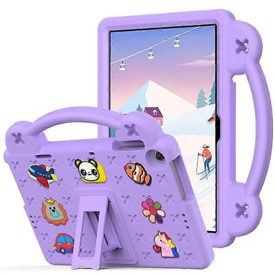 Yhteensopiva Lenovo Tab M10 (Gen 3) -pudotuskestävän EVA suojaavan tabletin suojakotelon kanssa naarmuuntumaton tablettikotelo jalustalla Violetti