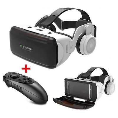 Vr Shinecon Vr Virtual Reality 3d Briller 90 med Bluetooth fjernbetjening til smartphones