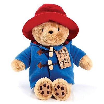 Paddington Bear Yllään perinteinen duffelitakki Pehmeä ja pehmoinen Paddington-karhu istuu Large