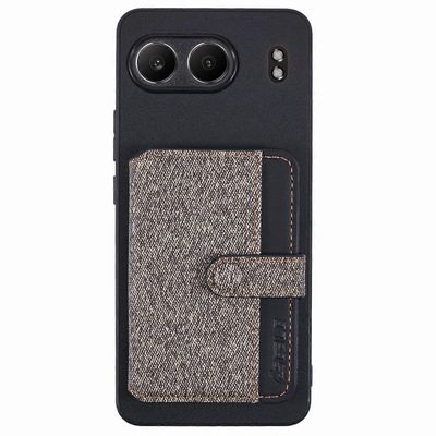 OnePlus Nord 4 -puhelinkotelon liimakorttipussin värin sovitus jalustalla - harmaa Monivärinen Grey