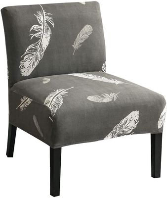 Linkrunning Trykt armløs stol slipcover stretch armløs accent stol dækker aftagelig accent tøfler stol betræk til stue spisestue hotel armløs accent c