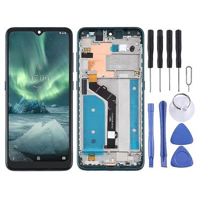 Tft LCD-skärm för Nokia 7.2 Ta-1196 xh Grön