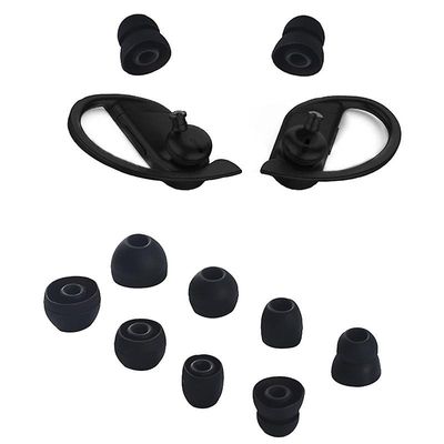 Sunset 4 par silikon ørepropper øretelefoner Ørepropper Erstatning Soft Cover Cap For Beats Powerbeats Pro Svart