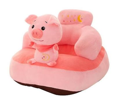 Handuo Cartoon Lille Sofa Plys Baby Sofa Chair Baby Lænestol Bærbare Floor Chair Pinkpig