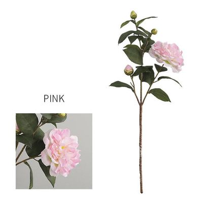 Ruili 2pcs Forskellige Color Kunstig Camellia Bouquest Hjem Brude Bryllup Party Dekoration Pink