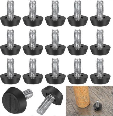 22 pakkausta säädettävät huonekalujen tasoitusjalat M6 x 21 x 25 mm ruuvit tuolin jalkoihin