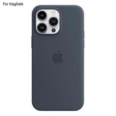 IPhone 14 Pro -kotelo, joka on yhteensopiva MagSafe Liquid Silicone -puhelimen takakannen kanssa [Induction Popover] Monivärinen Dark Blue